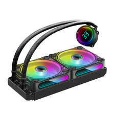T-240MM Black ARGB Liquid CPU Water Cooling with 240Mm ARGB PWM Fan,Temperature picture