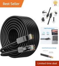 High-Speed 50ft Cat 6 Ethernet Cable, UV Resistant, Ideal for Gaming & Streaming picture
