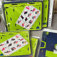 IP Air 13 In 2024 Green/Blue Rugged Silicone Case Cover With Stand picture