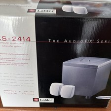 Labtec Computer Amplified Speakers LCS-2420 Vintage w Subwoofer Audio F/X Series picture