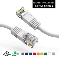 5Ft CAT5E UTP Ethernet Network Booted Cable White picture