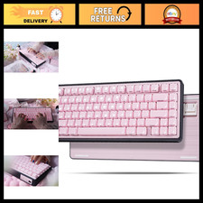 Wireless Mechanical Keyboard 75% Pink & Black, Hot-Swappable RGB, Jelly Cat-Ear picture