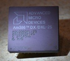 Vintage CPU AMD Am386 DX/DXL-25 25MHz Tested Excellent Shape picture