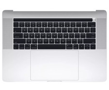 OEM MacBook Pro 15 2018 2019 A1990 Top Case Palmrest  Keyboard - Silver, Grade B picture