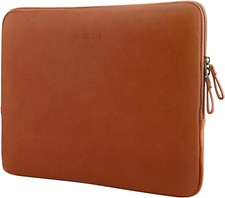 Padded Waterproof Case Laptop Sleeve Bag 13.3 inch PU Leather for MacBook Air/Pr picture