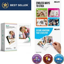 Nelko 2x3 Sticky-Backed Photo Paper 100 Sheets White Self-Adhesive PP01 picture