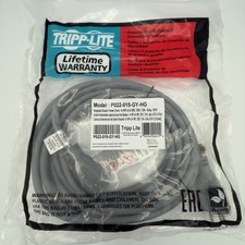 Tripp Lite Pack of 10 Hospital Grade Power Extension Cord 5-15P5-15R Gray picture