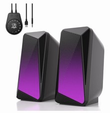 SOULION C30 Bluetooth Computer Speakers, USB Powered & 3.5 mm AUX PC Speakers wi picture