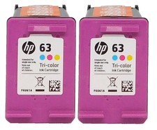 HP 63 F6U61AN Tri-Color Ink Cartridge 2-Pack - DeskJet 1112 3630 Envy 4520 picture