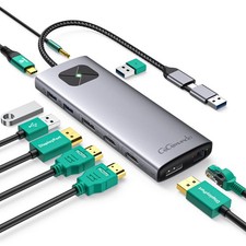 Gigimundo Lk10 10 In 1 Laptop Docking Station Dual Monitor Usb C Hub Dual picture