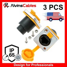3Pcs RJ45 Waterproof Sockets Connector IP65 Ethernet Panel Mount RJ45 Connector picture