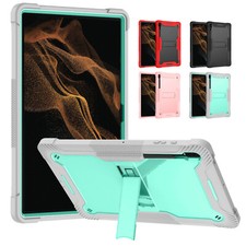 For Samsung Galaxy Tab S9 Ultra/S9 FE/A9 Plus Tablet Rugged Case with Stand picture