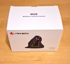J-Tech Digital V638 Wireless Ergonomic Vertical Mouse Rechargeable 2400DPI Black picture