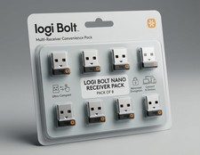 Logitech USB Unifying Receiver 2.4GHz Wireless Adapter Black 8-Pack picture
