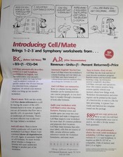 CELL/MATE Promo literature, 1986 - converts Lotus 1-2-3 worksheets to English picture