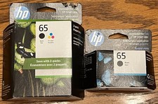 OEM HP 65 Ink Cartridge Black & Tri-Color  2 Black & 1 Color - EXP June May 2025 picture