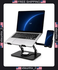 Laptop Stand with Phone Holder, 360° Swivel, Fits Up to 16 Inches picture