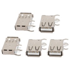 5pcs USB 2.0 Type-A Female Jack 4-Terminal Side Insert PCB Socket Connector picture