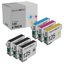 Ink Cartridge Replacements for Epson 125 (Combo Set, 6 pack) picture
