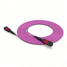 MTP MPO 24 Core OM4 Multimode Patch Cable 50/125 Type B LSZH Fiber Optic Jumper picture