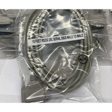 LOT of 9 x 10ft Serial Cable DB25 Male to DB25 Male RS-232 Printer Scanner DTE picture