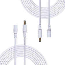 2Pcs 2M/6.56Feet DC Extension Cable, 12V DC Power Adapter Plug Extension Cord 5. picture