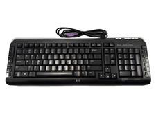 ~Clean~ HP Multimedia Keyboard Model SK-2960 PN 5188-6077 REV:  1.3 Black Wired picture