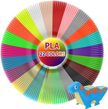 22 Colors 3D Pen Filament 1.75mm PLA 10Ft Each, 220Ft Total for 3D Printing picture