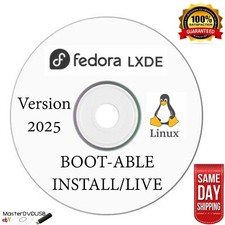 Fedora LXDE Live Install DVD | Latest 2025 Version Same-Day Shipping California picture