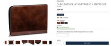 Bosca Old Leather Portfolio/Envelope 16 inch/Vintage/Italian Leather/Aged picture