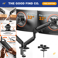 Adjustable Dual Monitor Arm Mount for 13-32