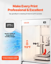 3D Printer Enclosure with Ventilation, Dustproof Waterproof Acrylic Tent w/ LED picture