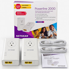 NETGEAR Powerline 2000 PLP2000 2-Port Gigabit Ethernet Adapter Kit Open Box picture