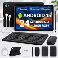 2026 Android 15 Tablet Bundle Case With Keyboard kit 128GB ROM Octa-Core 5G Wifi picture