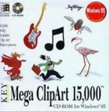 Key Mega ClipArt: 15,000 PC CD organizer collection color images pictures albums picture