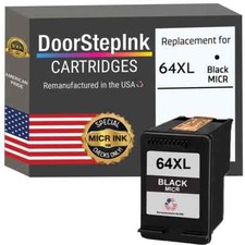 DoorStepInk Compatible Ink Cartridges for HP 64XL (N9J92AN) Black MICR-USA picture