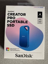 SanDisk Creator Pro Portable SSD 4TB External Drive USB 3.2 SDSSDE81C4T0 NIB picture