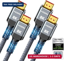 10K 8K HDMI 2.1 Cable 2-Pack 6.6FT, Highwings Certified 48Gbps Ultra High Speed picture