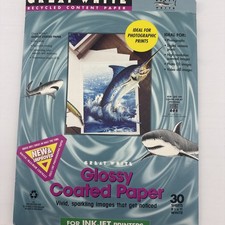Great White Glossy Coated Paper 30 Sheets 8.5 x 11 Ultra White 43lb picture
