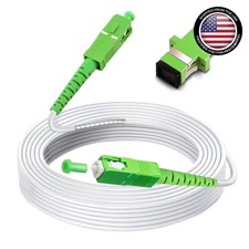 50ft (15 Meters) SC/APC to SC/APC Fiber Optic Internet Cable, Armored Single ... picture