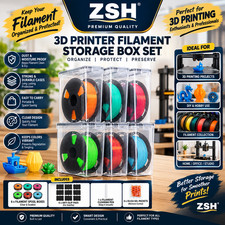 Filament Storage Box, 6 Pack, Clear, for 1KG SpoolsFilament Storage Box, 6 Pack, picture