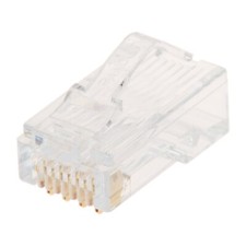Panduit Cat5e MP588-C Modular Plug Pack of 100 Snap Plug Copper Polycarbonate picture