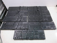 Lot of 9 Dell KB212-B Keyboards Wired USB Black picture