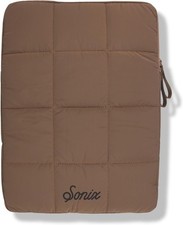 Quilted Pillow Puffer Laptop Sleeve | 15-16 Inch Carrying Case in Mocha Brown picture