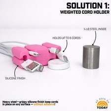 CordBrick Steel Weighted Cord Holder, Wrap & Phone Organizer, Silicone 1pk picture