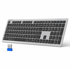 TeckNet TK-KB005 Bluetooth Keyboard Rechargeable,4-Device Free Switching 2.4G+BT picture