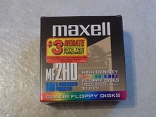 Maxell MF 2HD IBM Formatted High Density Floppy Disk 8 Pack - NEW Open Box picture