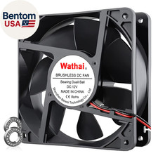 120Mm X120 X 38Mm 12V 2Pin Dual Ball 12Cm Industrial Cooling Fan High Airflow picture