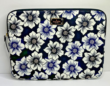 Kate Spade Blake Avenue Laptop Sleeve Case Floral Black Blue Flowers picture