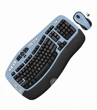 Logitech MK550 Comfort Wave K350 French Blue Wireless Ergonomic Keyboard M510 picture